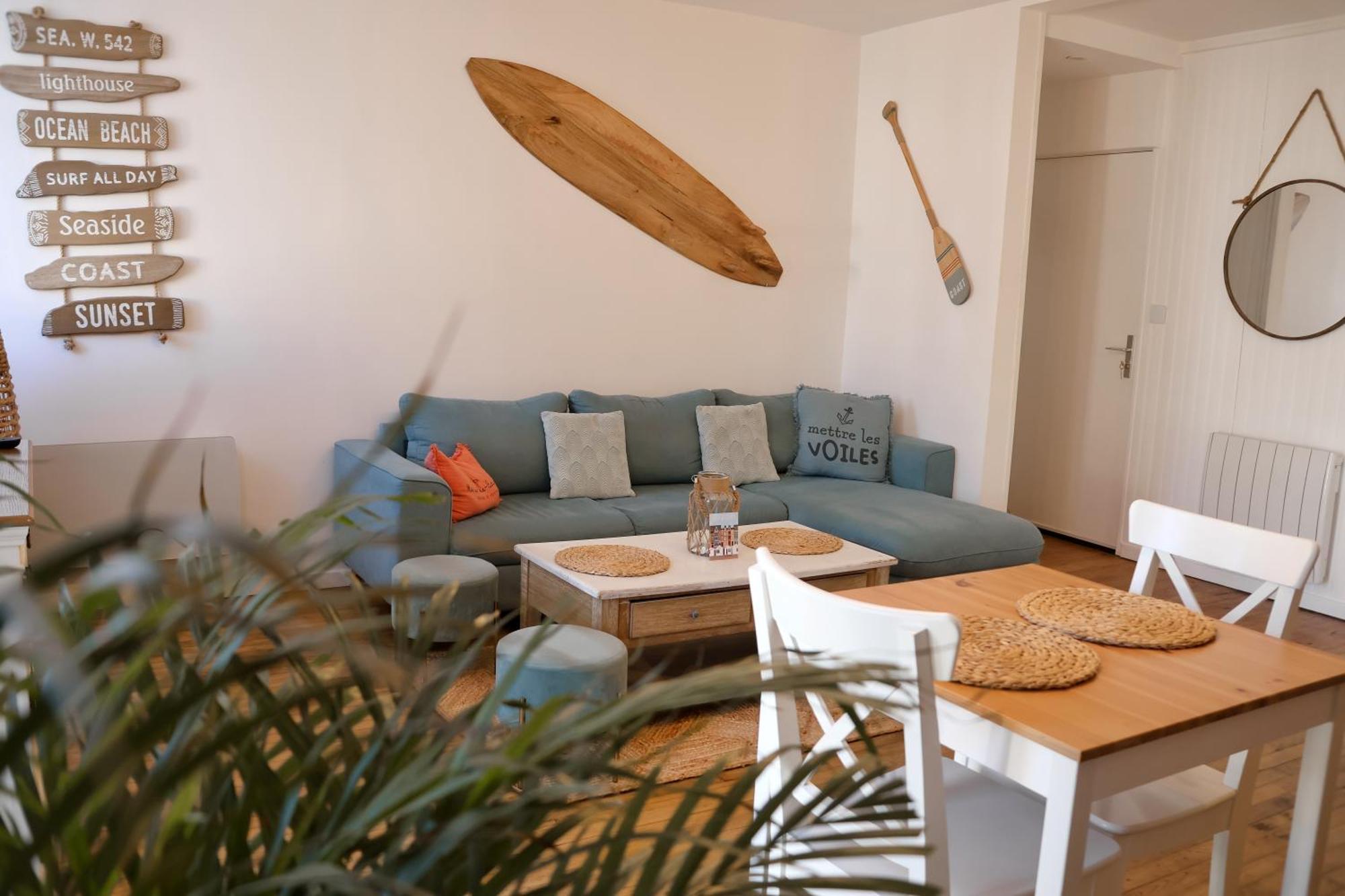 Le 8 ∙ Appartement Cosy Avec Balcon Vue Sur Mer مير-لي-بان المظهر الخارجي الصورة